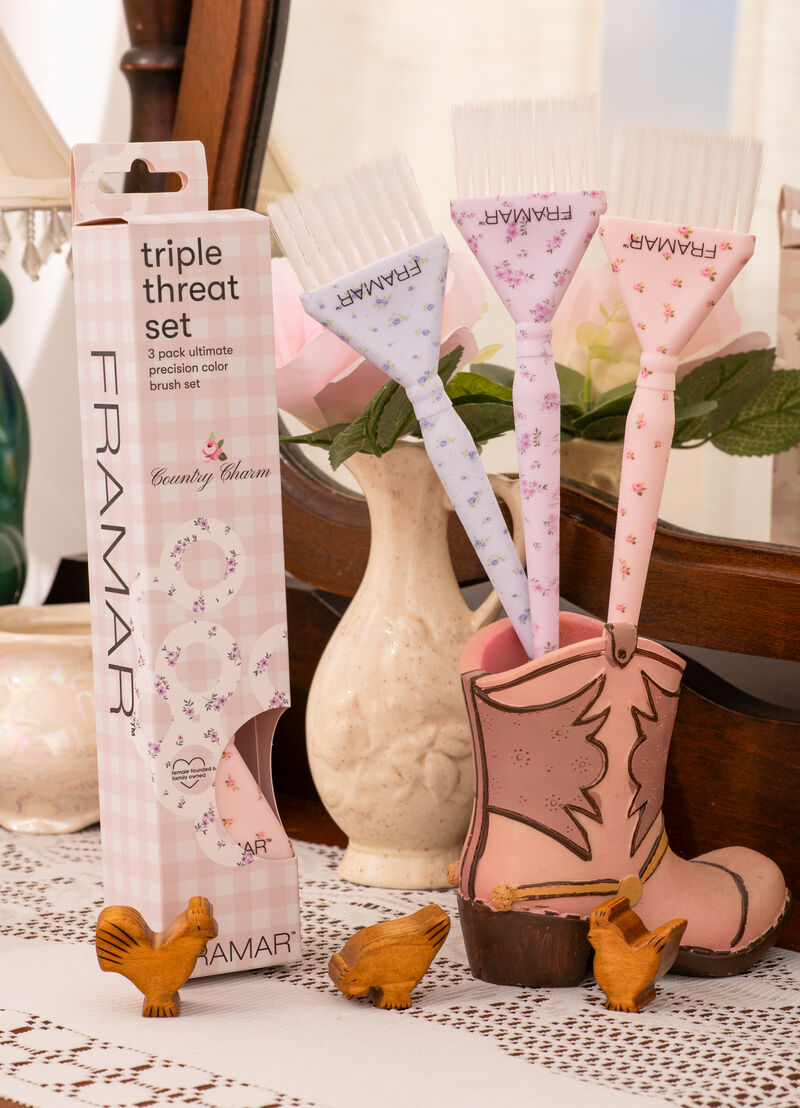Framar Country Charm Triple Threat Brush Set image number 0